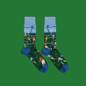 Fußball-Mustersocken - lustige Socken für Fußballfans | Gemütliche Baumwollsocken für den Spieltag