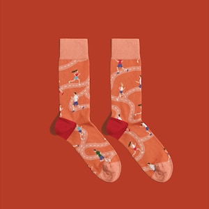 Run for Fun Socks – Motivational Running Pattern Cotton Socks | Gift for Runners & Fitness Enthusiasts