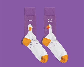 Hey Duck Socks | duck socks | animal socks | Banana Socks