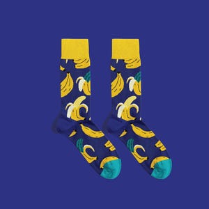 Go Bananas Socks – Fun Banana Pattern Cotton Socks | Quirky Gift for Fruit Lovers & Playful Souls