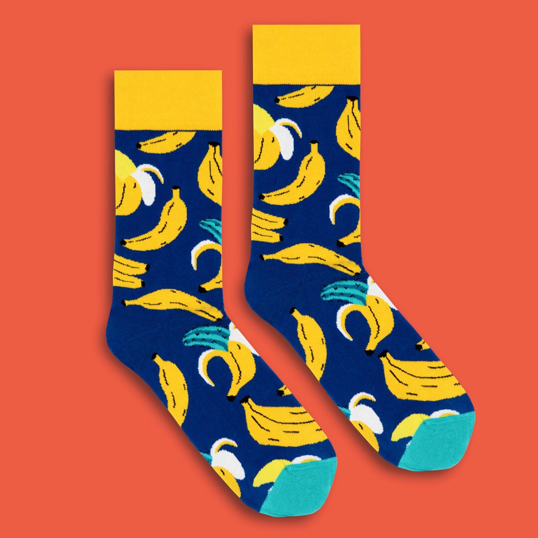 Go Bananas men socks colorful socks women socks unique Etsy