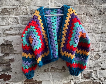 chunky crochet cardigan