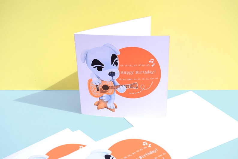 KK. Slider Happy Birthday Card / ACNH / Animal Crossing New Etsy