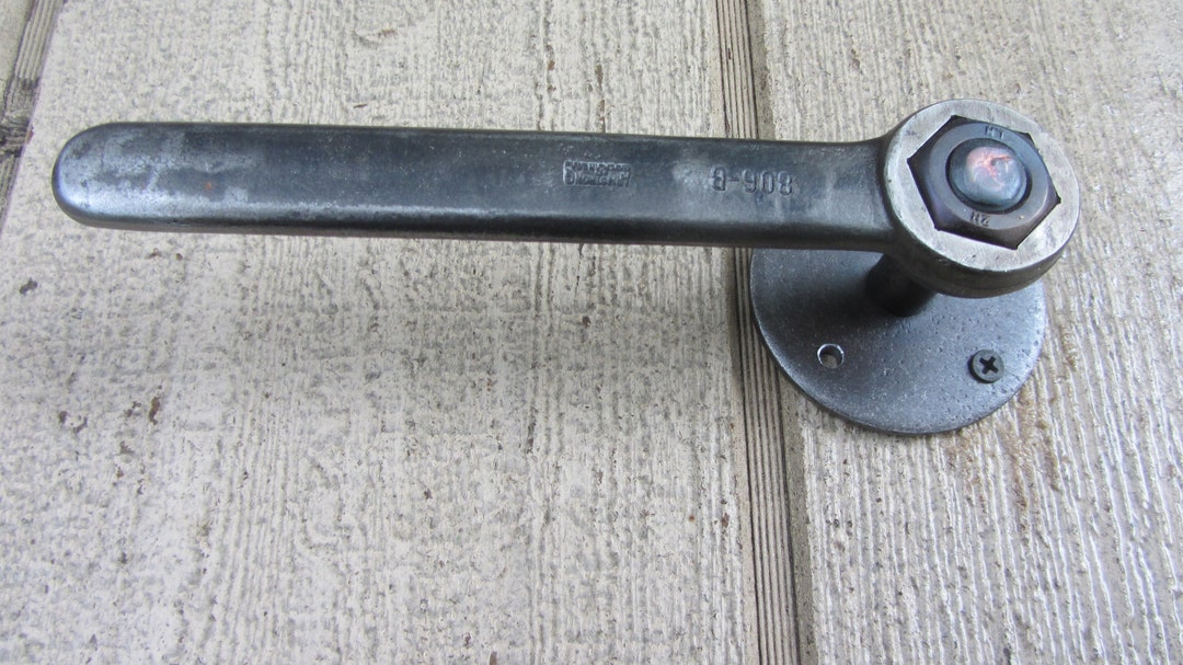 Wrench Door Handlespulls Barn Vintage Industrial Man Cave Wrench Art