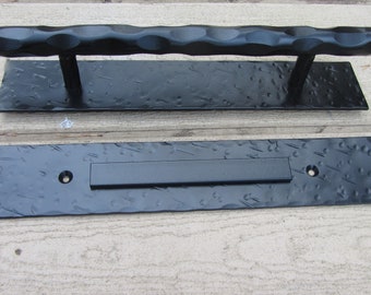 Barn Door Pull, Finger Pull, Industrial Handle, Barn Door Handle, Door Hardware, Iron, Handmade Handles