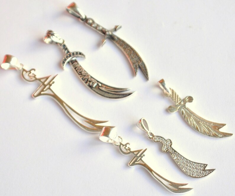 Silver Sword Necklace Knife Charm Alawi Shia Ismaili Zaidi Etsy