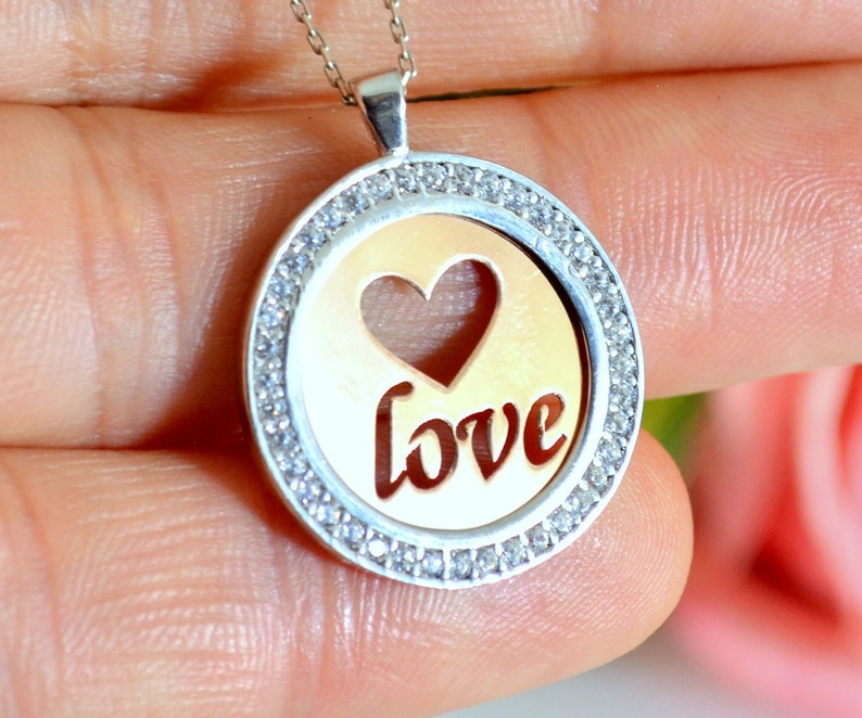 Lover Name Necklace Rose Romantic Necklace Love Silver Jewelry Rose Gold Custom Monogram,Personalized Woman Jewelry Gift to Girlfriend
