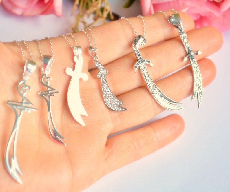 Silver Sword Necklace Knife Charm Alawi Shia Ismaili Zaidi Etsy
