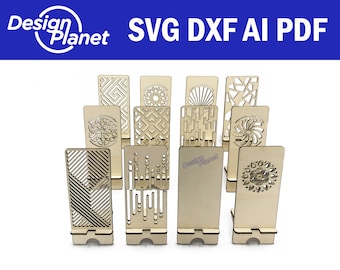 Phone Stand Svg, Phone Stand Glowforge, Phone Stand Laser Cut File, Svg Laser Cut Files, Laser Pattern Svg, Dxf Files, Laser Pattern Svg