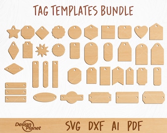 Tag Bundle SVG, Tag Template Label SVG, Tag Shapes, Shopping Tag, Laser Cut Tag Cricut