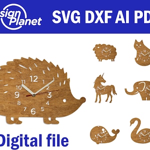 Laser Files Clocks. Glowforge Files Clock. Laser Cut Files Clock