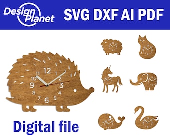 Laser Files Clocks. Glowforge Files Clock. Laser Cut Files Clock