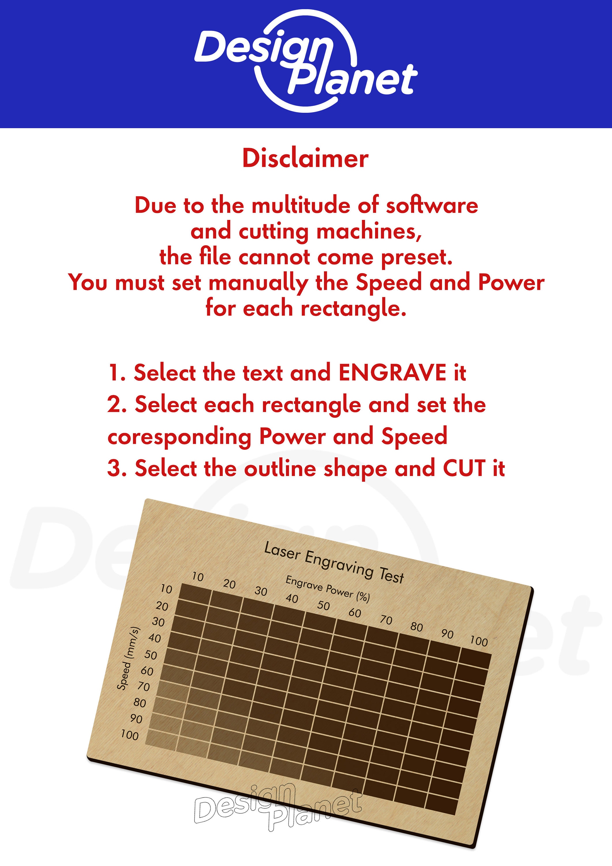 Test Kref Glowforge Glowforge Laser Tool SVG: Kerf & Engrave Test Files (digital Download ...