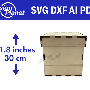 Laser Cut Box SVG File: 11.8 inch / 30 cm (Digital Download)