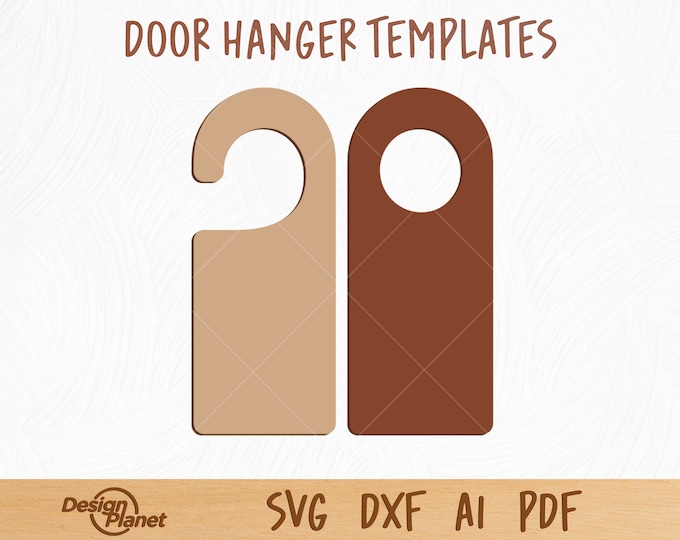 Door Hanger Template, Door Sign SVG, Door Hanger Cut File, Door Hanger