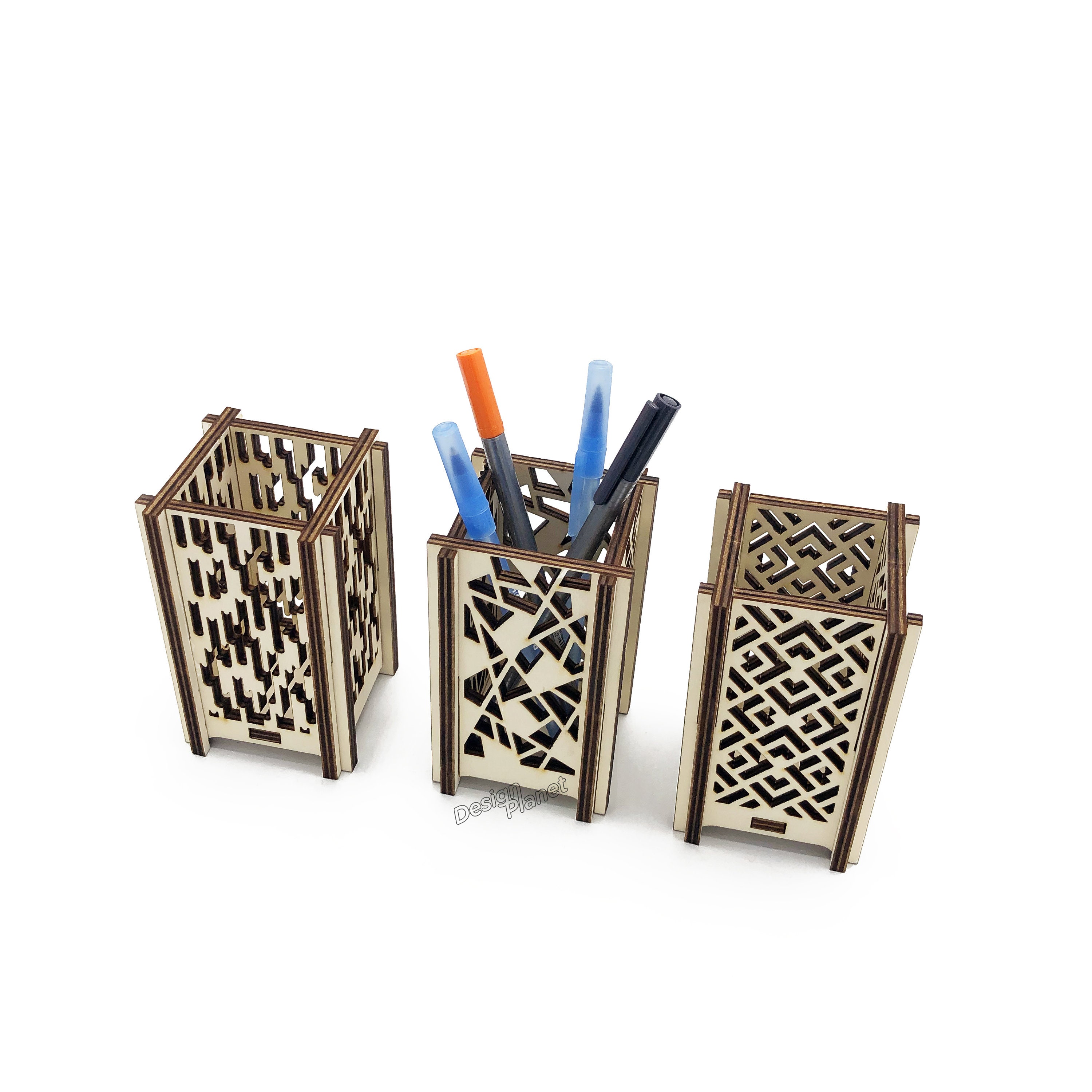 Laser Cut Pen Holder Laser Pencil Holder Pencil Holder SVG Etsy