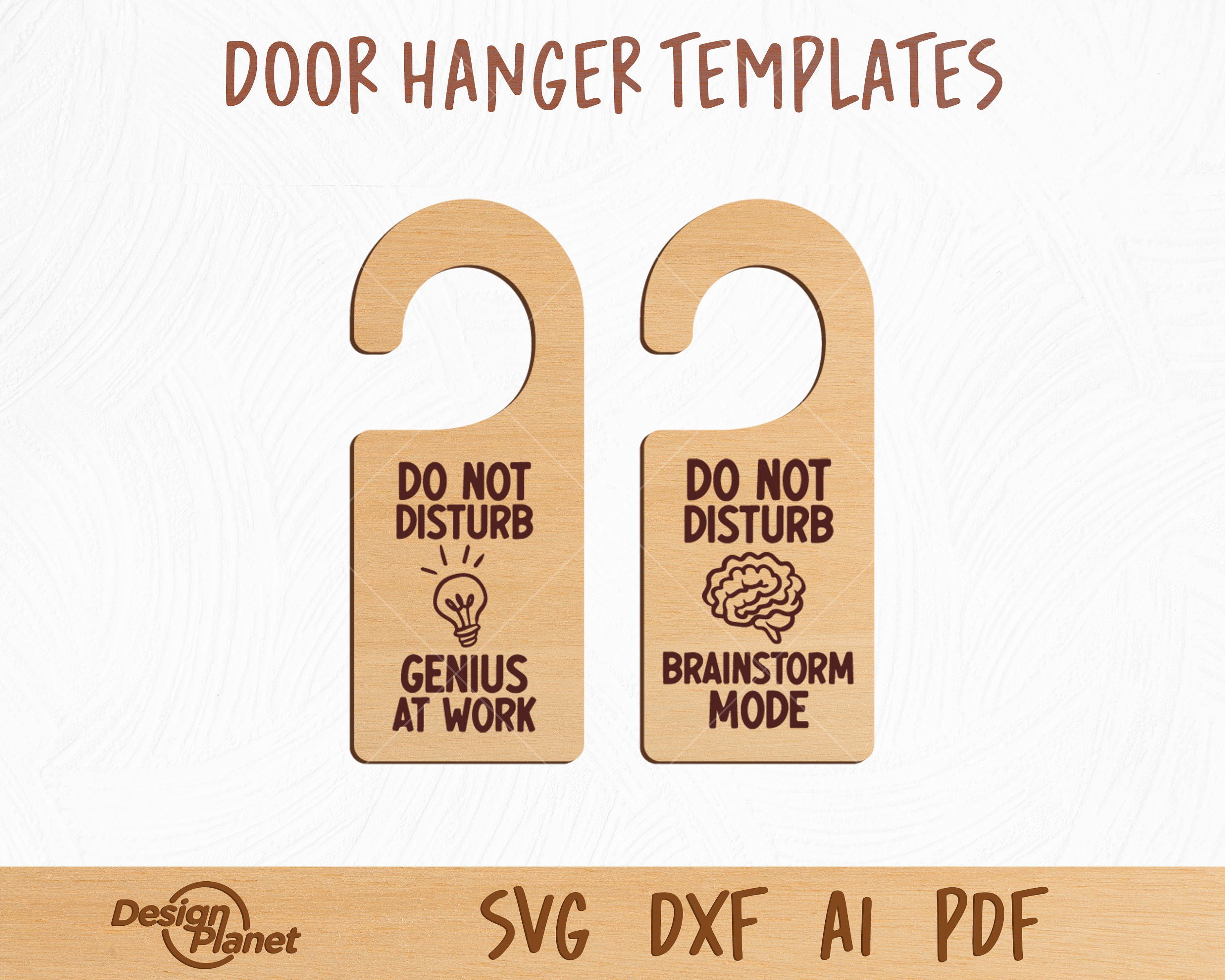 Do Not Disturb SVG, Laser Cut Door Hanger, Glowforge SVG Hanger
