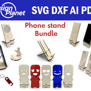 Phone Holder Svg, Phone Holder Laser, Laser Cut Bundle, Laser Cut Phone Stand, Glowforge Files, Vector Files, Laser cutting