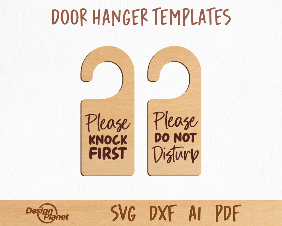 Please Knock Door Sign, Laser Cut Door Hanger Sign, Laser Cut Messages - Etsy