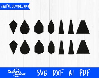 Earring Template SVG | Earring Cut Files, Cricut Earrings