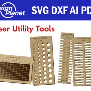 Glowforge Laser Tool SVG: Kerf & Engrave Test Files (Digital Download)