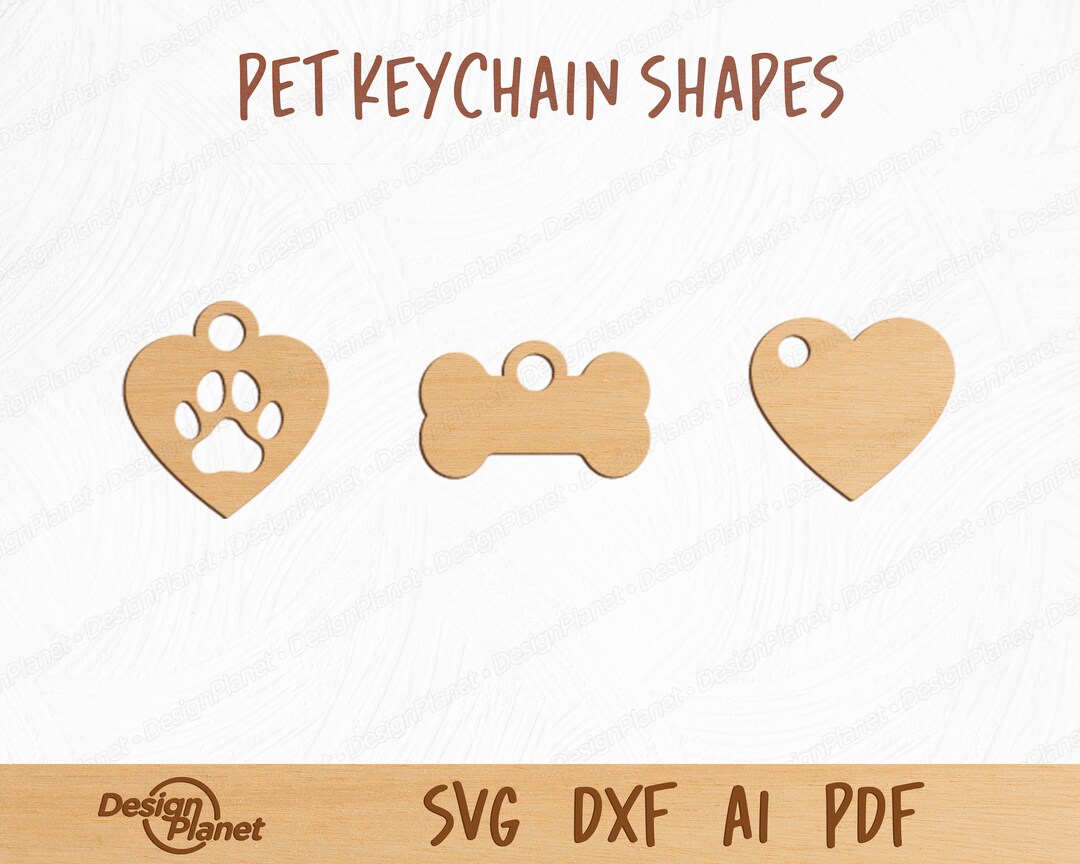 Dog Keychain SVG, Laser Cut Keychain Template, Dog SVG Laser Cut Keychain Shape Etsy