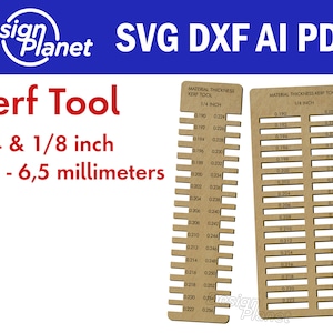 Laser Kerf Finder SVG: Narzędzie kompatybilne z Glowforge (pobranie cyfrowe)