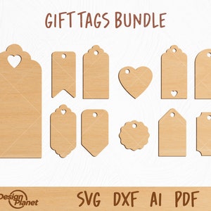 Gift Tag SVG, Gift Label SVG, Tag Template Shapes