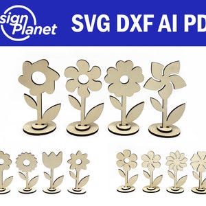 Laservijlen BLOEM. Laser SVG-bloem. Lasergesneden bestanden bloemen. Glowforge-bloemen