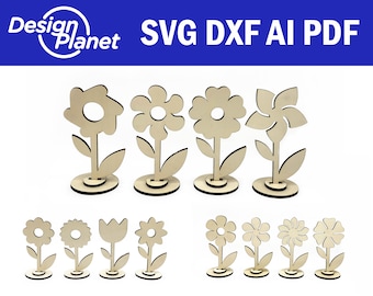 Laser Files FLOWER. Laser SVG Flower. Laser Cut Files Flowers. Glowforge Flowers