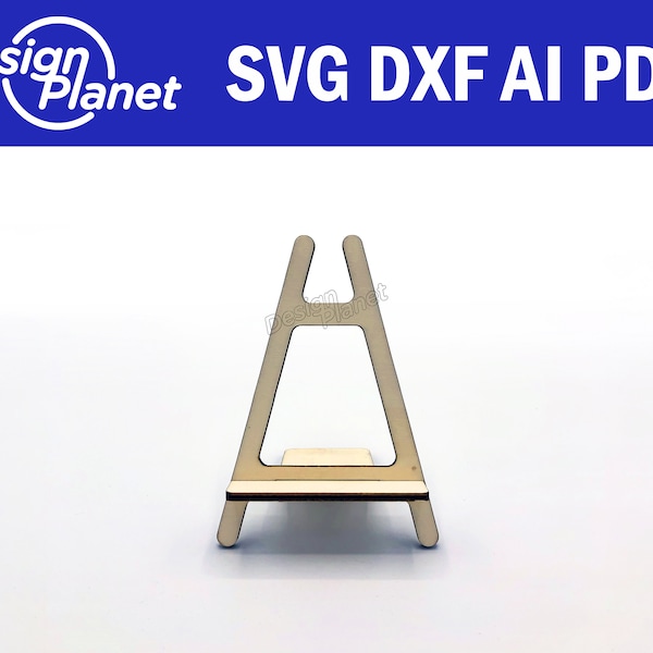 Laser cut EASEL stand svg. Easy to use glowforge files and laser cut files. Model 1