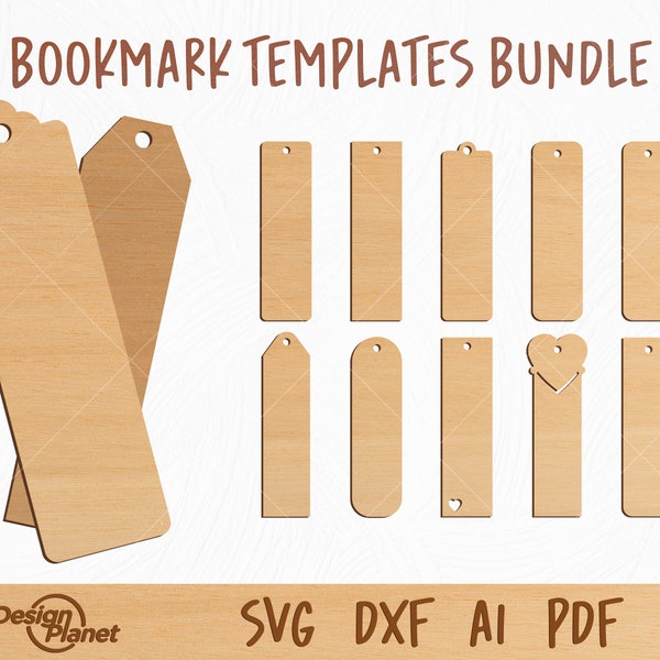 Bookmark Bundle SVG, Bookmark Template SVG, Bookmark Silhouette Cricut, Reading, Book Lover