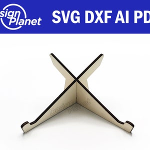 Laser geschnitten Staffelei Ständer svg. Einfach zu handhabende digitale Dateien zum Schneiden von Holz für Laser und Glowforge. Modell 9.