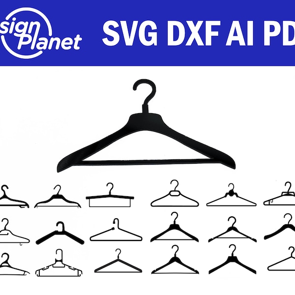 Laser Cut Hanger, Laser Files Hangers, Hangers SVG, Hangers Vector