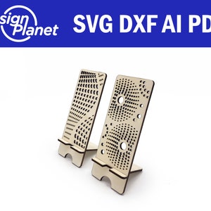 Laser Cut Phone Stand SVG: Glowforge Files, Double Phone Holder (Digital Download)