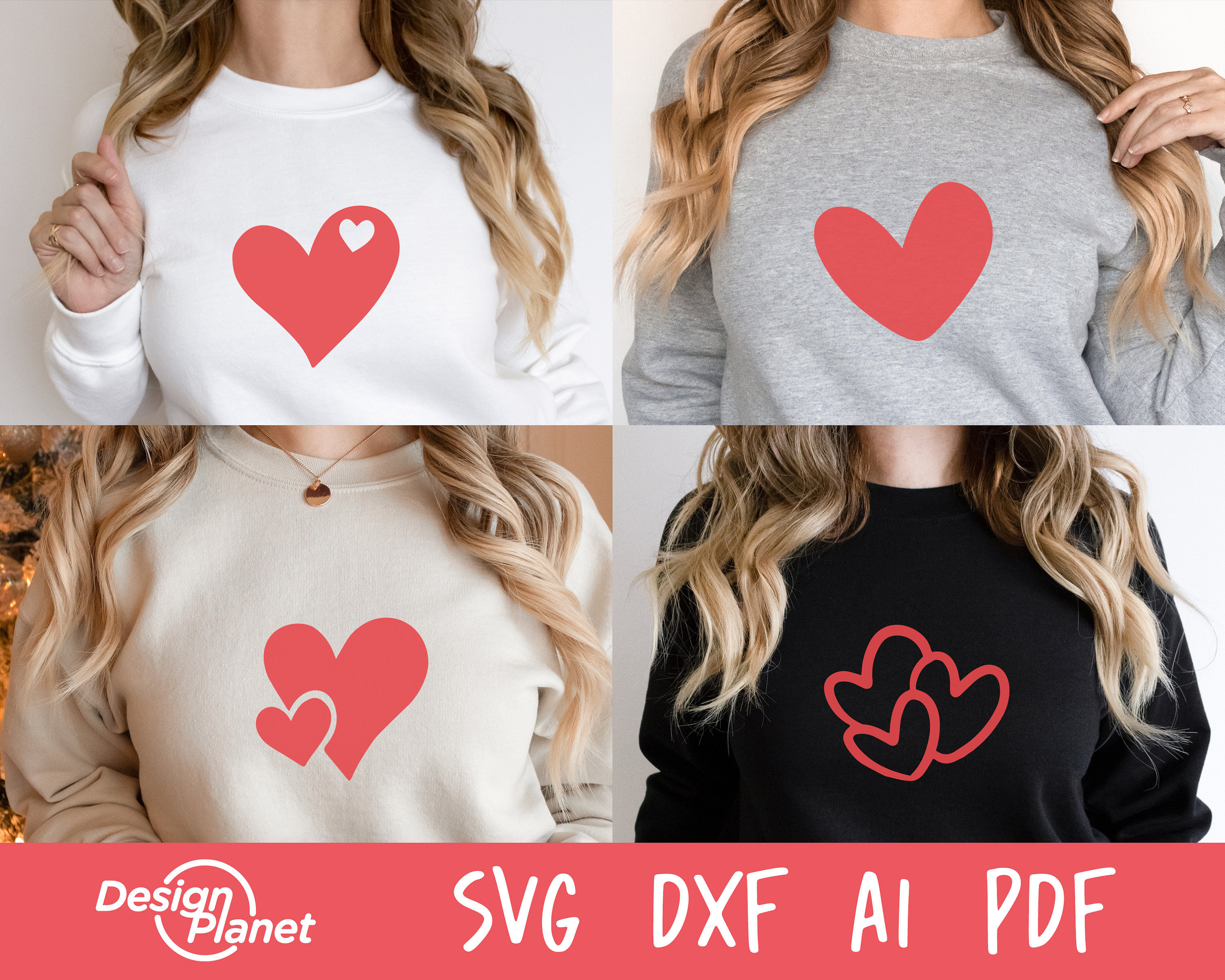 Heart Bundle SVG, Heart Vector, Hearts Clipart Heart Cut Files, Cricut ...