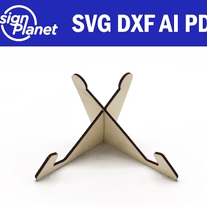 Lasergesneden EASEL stand svg. Gebruiksvriendelijke glowforge vijlen en lasergesneden vijlen. Model 10