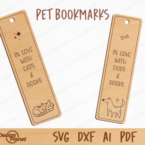 Dog Bookmark, Cat Bookmark, Pet Bookmark, Reading SVG