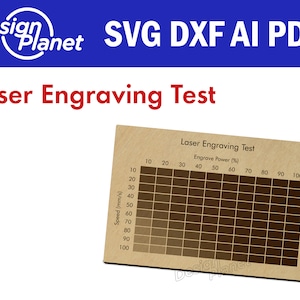 Laser Test Burn, Laser Speedtest Calibration, Laser Cut Test File, Laser Tools SVG, Material Test, Glowforge Engrave SVG