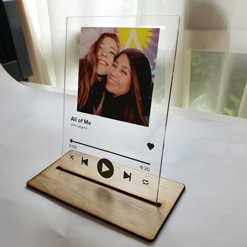 Personalised Spotify Song Poster Plaque Best Friend Sibling | Etsy