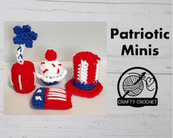 Mini peluches patriotiques au crochet