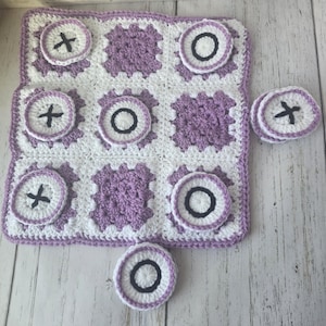 Handmade Crochet Tic-Tac-Toe Game