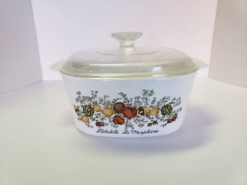 Vintage CORNING 3 Quart SPICE of LIFE Casserole Dish with Lid. image 0