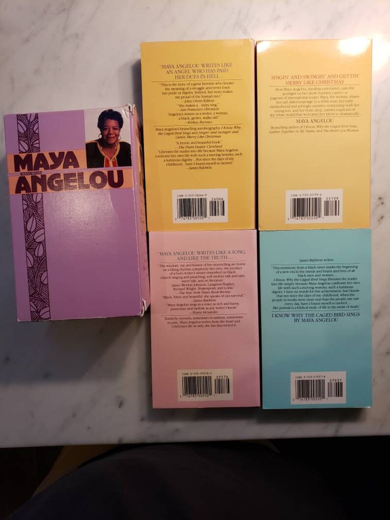 1993 Maya Angelou 4 Softcover Book Set With Great Stories Such As I Know Why The Caged Bird Sings