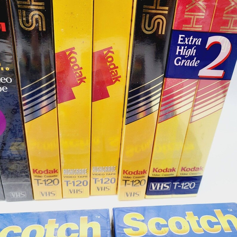 NEW Blank VHS Tapes Lot of 39 Sony Rca Kodak Maxell Basf Etsy