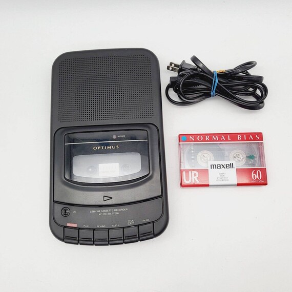 Optimus CTR108 Cassette Recorder/player & GE Ac Adaptor Etsy