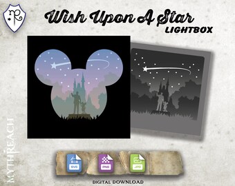 Magic Kingdom Inspired Lightbox - SVG PNG JPG - Printable Digital File Only - Cricut Growforge diy Paper Craft