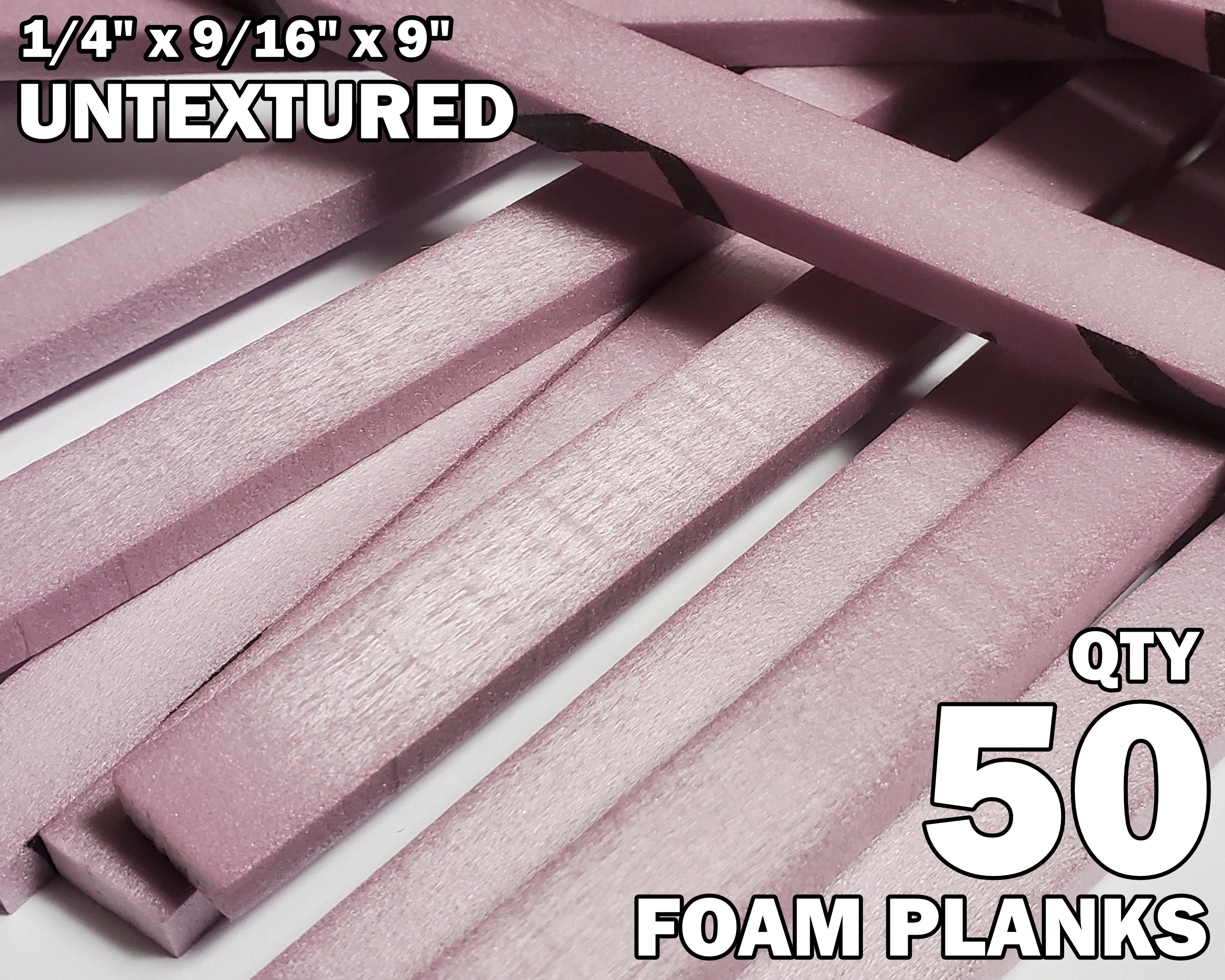 50 Foam Planks 1/4 X 9/16 X 9 for Etsy