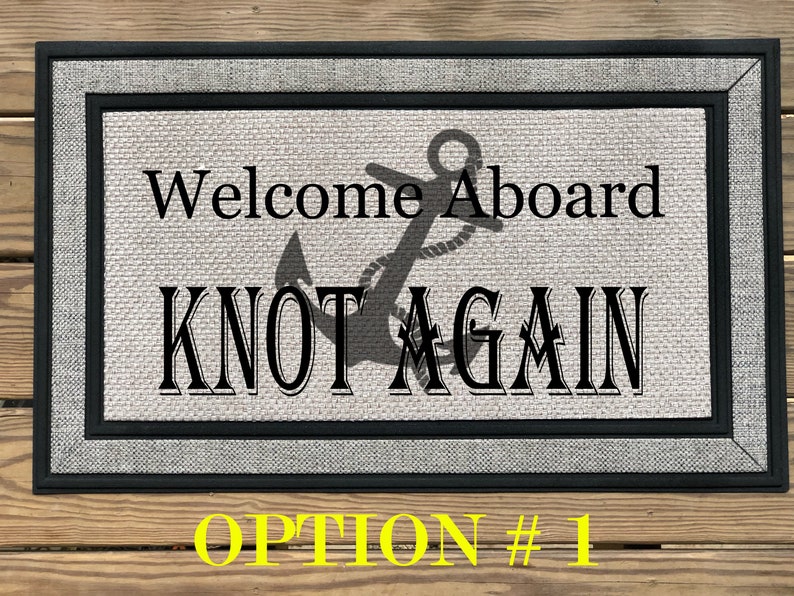 Personalized Boat Mat Nautical Custom Saying Etsy