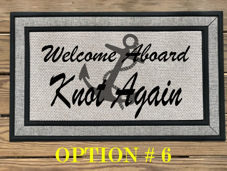 Personalized Boat Mat Nautical Custom Saying Etsy